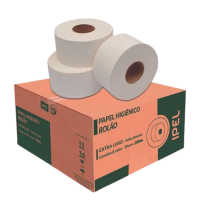 Papel Higiênico Rolão Extra Luxo Folha Simples 8 Rolos com 300m 